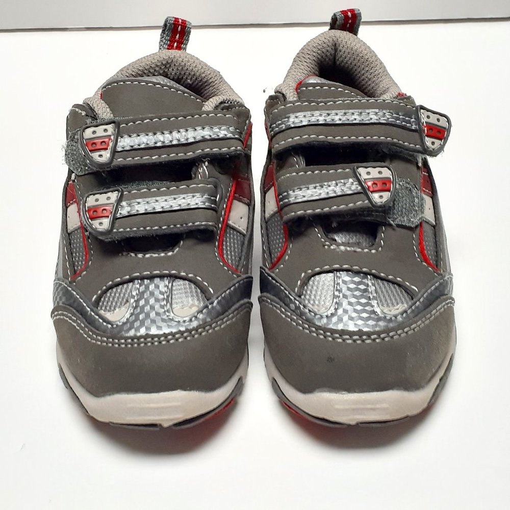 Jumping Beans Boys Sneakers Gray Red Size 7